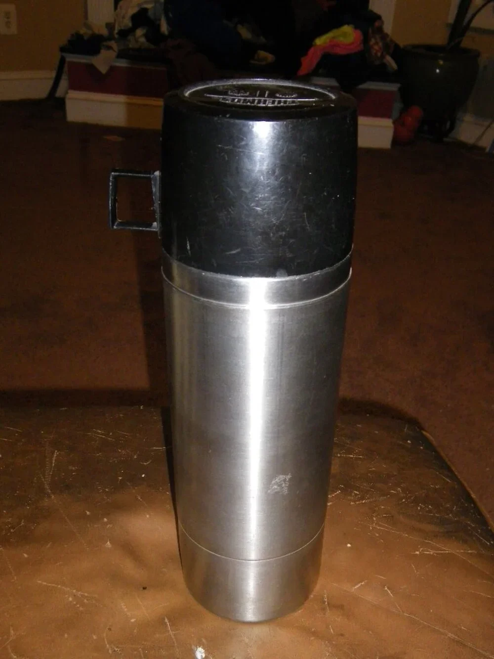Vintage Classic Thermos Bottle 1 Liter 1.05 Quart USA Stainless Steel Model 2464